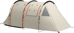 Outsunny Σκηνή Camping Μπεζ για 5 Άτομα 460x230x180εκ.