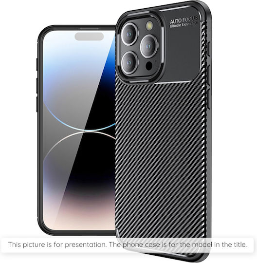 Techsuit Carbon Back Cover Σιλικόνης Μαύρο (Redmi Note 13 Pro 5G / Poco X6)