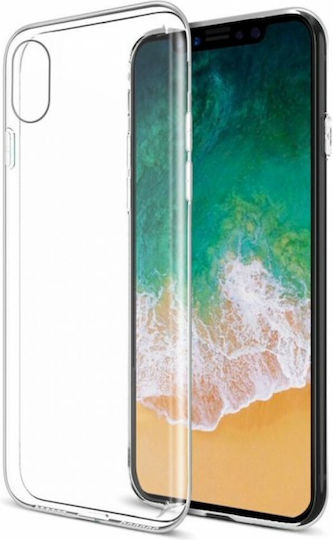 Back Cover Σιλικόνης / Πλαστικό 1mm Διάφανο (iPhone X / XS)