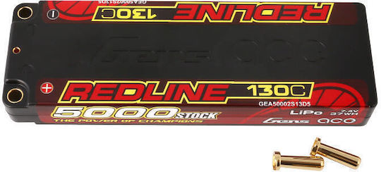 Gens Ace Redline Батерия Li-Po 7.4V 5000mAh 130C 2S за RC Превозно Средство 2 Бройки