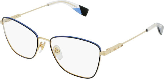 Furla Women's Metal Prescription Eyeglass Frame Pink VFU447 0A93