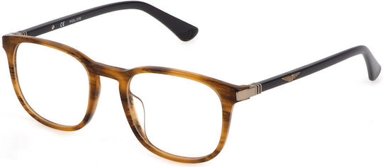 Police Acetate Prescription Eyeglass Frame Red VK063 7CSM