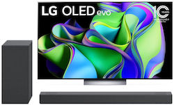 LG Smart Τηλεόραση 65" 4K UHD OLED OLED65C31LA + Soundbar S75Q 3.1.2 HDR (2023)