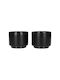 Fellow Set Căni Espresso De ceramică Negre 90ml 2buc