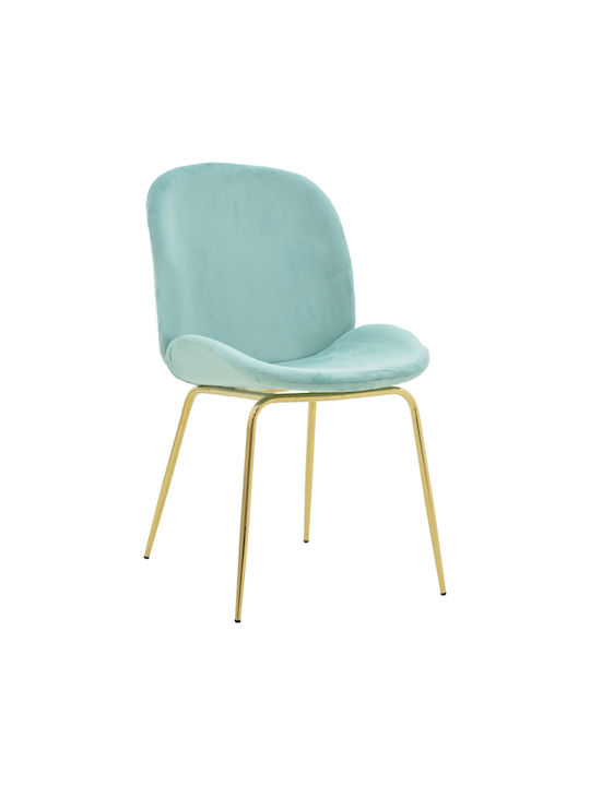 Maley Dining Room Velvet Chair Green 47x60x90cm