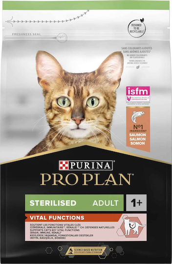 Pro Plan Sterilised Vital Functions Ξηρά Τροφή για Στειρωμένες Γάτες με Σολομό 3kg