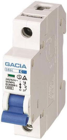 Gacia Αυτόματη Ασφάλεια 10A Μονοπολική AC 500-43001