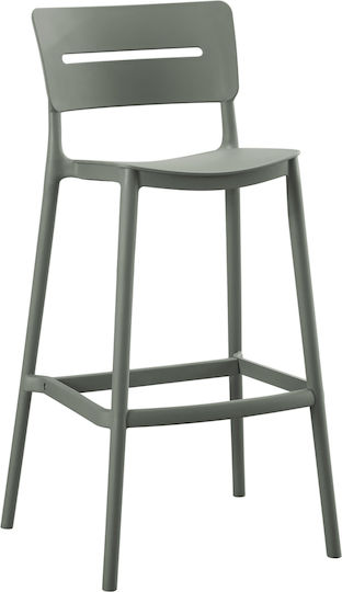 Stool for Bar Outdoor Snod2 Olive Green 37x50x101cm