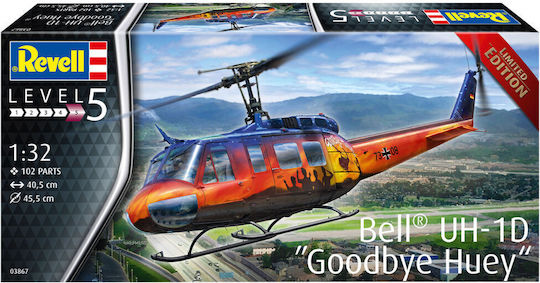 Revell Uh-1d Modeling Figure Helicopter 102 Pieces in Scale 1:32 40.5cm.