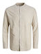 Jack & Jones Men's Shirt Long Sleeve Sand