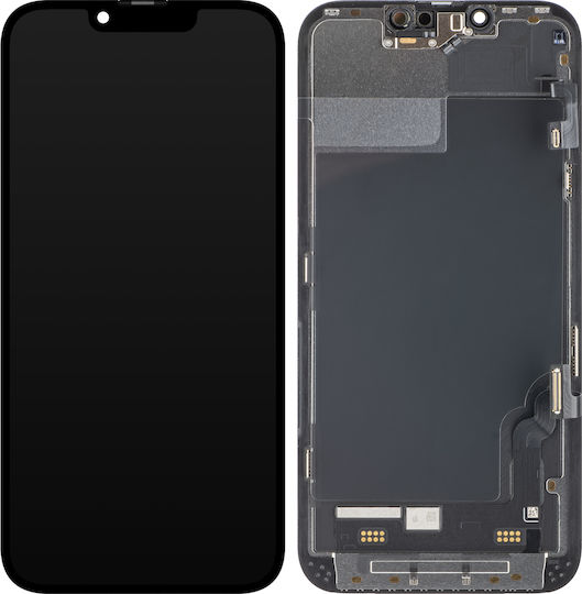 Екран със Сензорен Механизъм и Рамка за Apple iPhone 13 (Черен)
