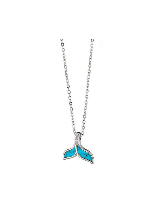 Steel Turquoise Necklace As12975