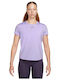 One Classic Damen Sport Bluse Kurzärmelig Schnell Trocknend Flieder