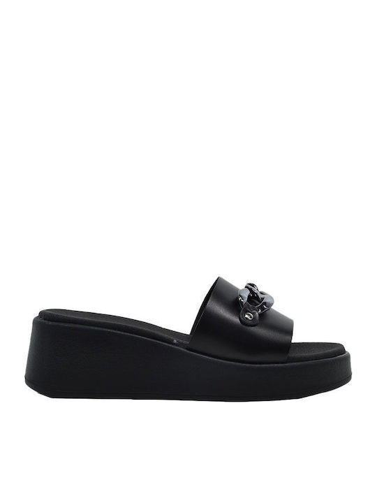 Ragazza Women's Leather Platform Shoes Black