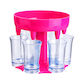 Alcohol Dispenser Glasses Zola Plastic 13x11 Cm Pink