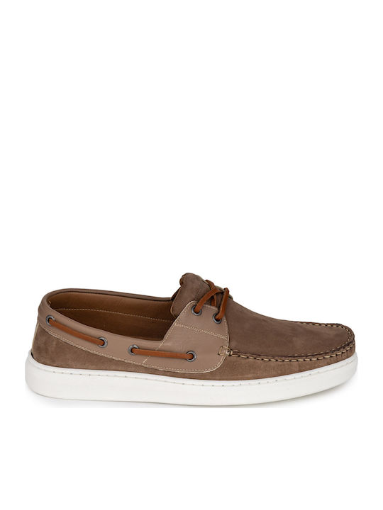 Damiani Men's Leather Moccasins Brown