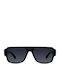 Meller Nia Unisex Sunglasses with Black Horn-Rimmed Frame and Black Polarized Lens NIA-TUTCAR