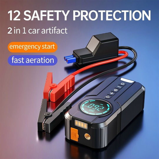 Starter Portabil Pentru Baterie Auto și Motocicletă 800A Cu Pompă și Obiectiv 12V