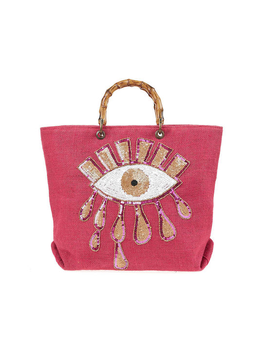 Verde Beach Bag Fuchsia