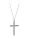 Abadianakis Women's White Gold Cross 14K with Chain