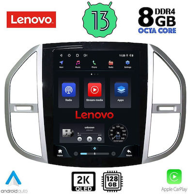 Lenovo Ηχοσύστημα Αυτοκινήτου 2DIN (Bluetooth/USB/AUX/WiFi/GPS/Apple-Carplay/Android-Auto) με Οθόνη Αφής 9.7"