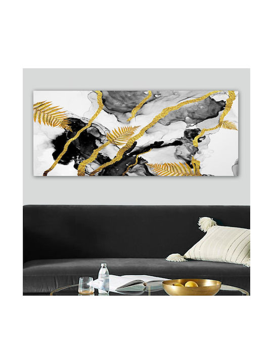 Megapap Abstract Golden Dream Πίνακας σε Καμβά 120x50cm