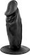 Real Body Dildo με Βεντούζα Μαύρο 11cm