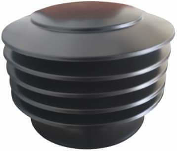Rotinox Καπέλο Καπνοδόχου Inox 80mm Μαύρο