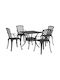 Set Outdoor Dining Black 5pcs