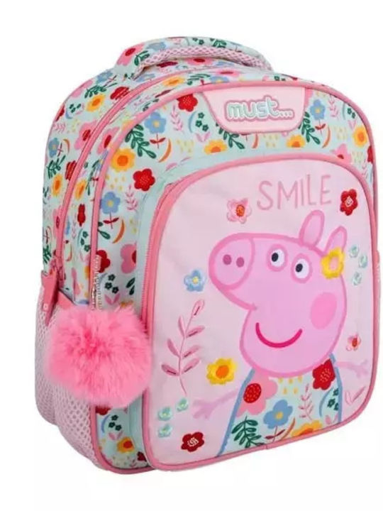 Kindergarten-Rucksack Peppa Pig Lächeln 2 Fächer