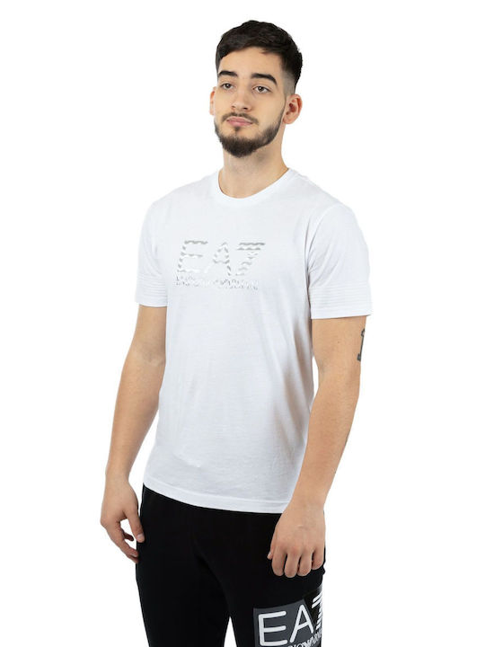Emporio Armani T-shirt Bărbătesc cu Mânecă Scurtă Alb