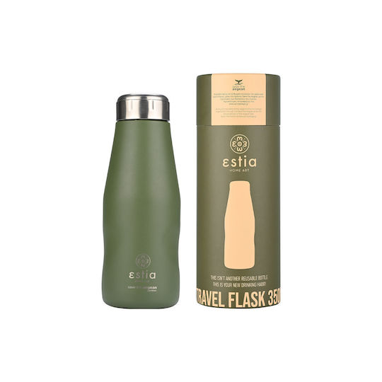 Estia Travel Flask Save the Aegean Ανακυκλώσιμο Μπουκάλι Θερμός Ανοξείδωτο BPA Free 350ml Forest Spirit