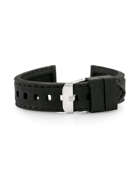 Pacific Rubber Strap Black 20mm