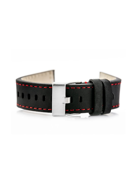 Pacific Leather Strap Black 22mm