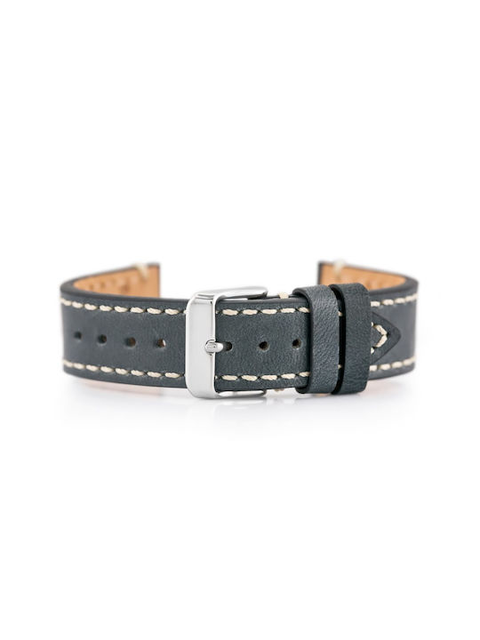 Bisset Leather Strap Gray 20mm