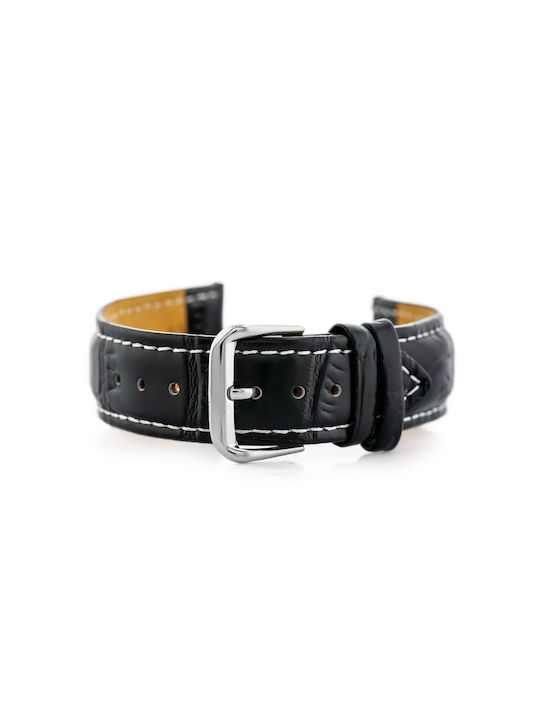 Pacific Leather Strap Black 18mm