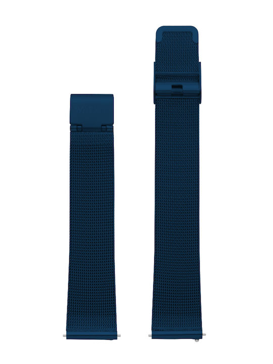 WATX & CO Μεταλλικό Μπρασελέ Μπλε 38mm