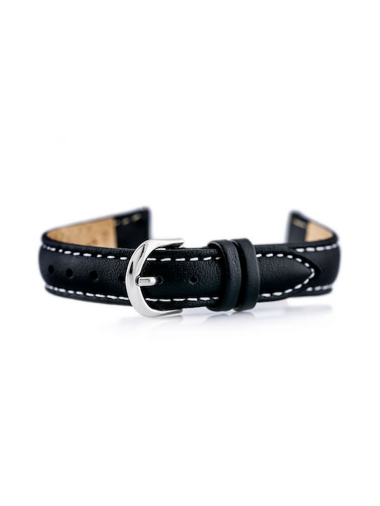 Bisset Leather Strap Black 12mm