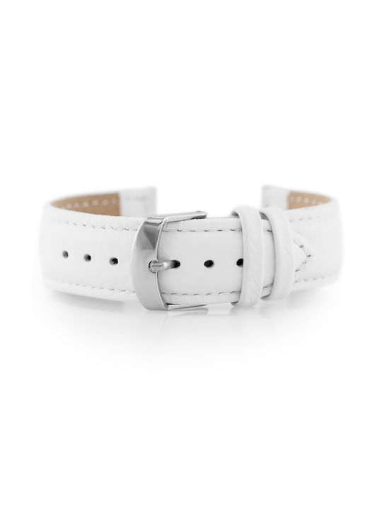 Pacific Leather Strap White 22mm