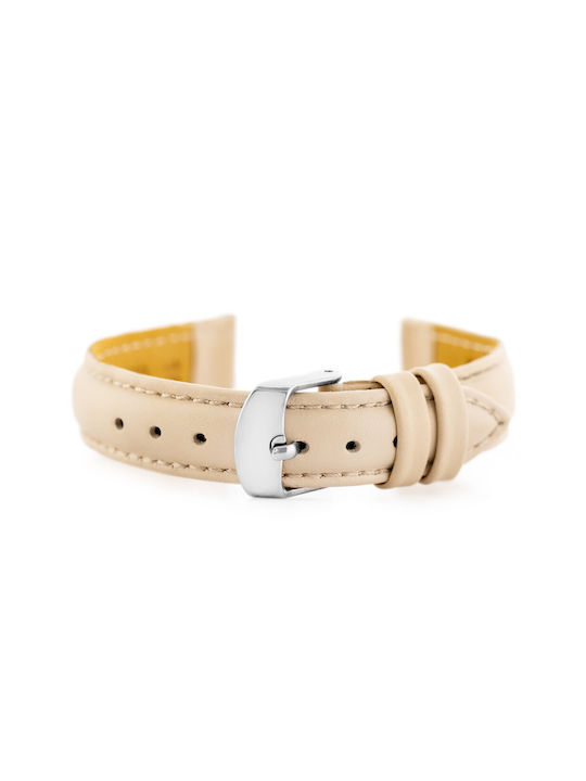 Pacific Leather Strap Beige 18mm