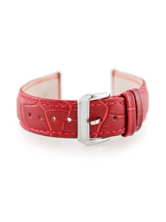 Pacific Leather Strap Red 18mm