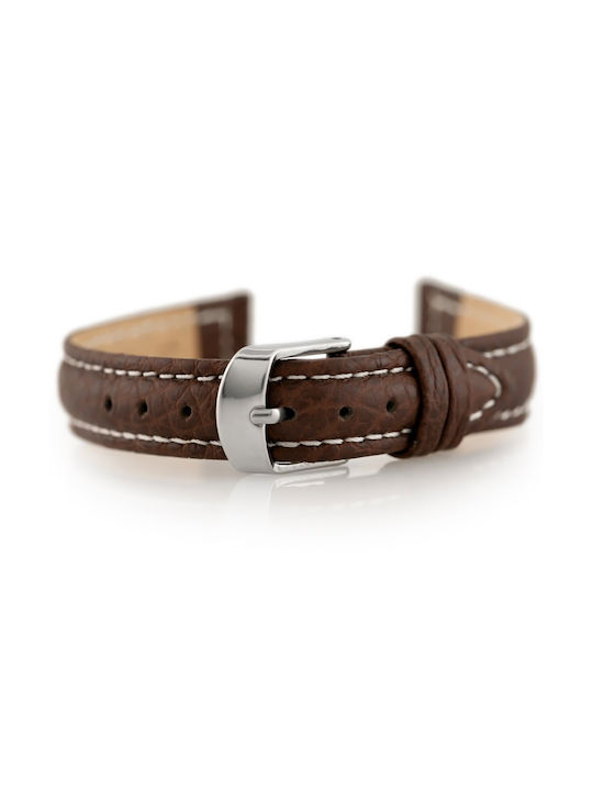 Pacific Leather Strap Brown 12mm