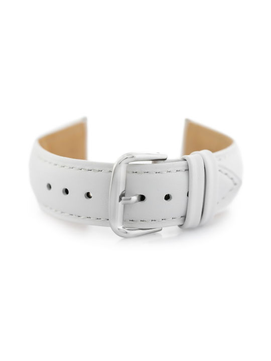 Pacific Leather Strap White 20mm