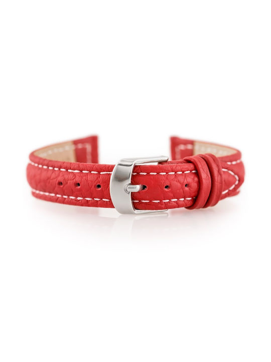 Pacific Leather Strap Red 12mm