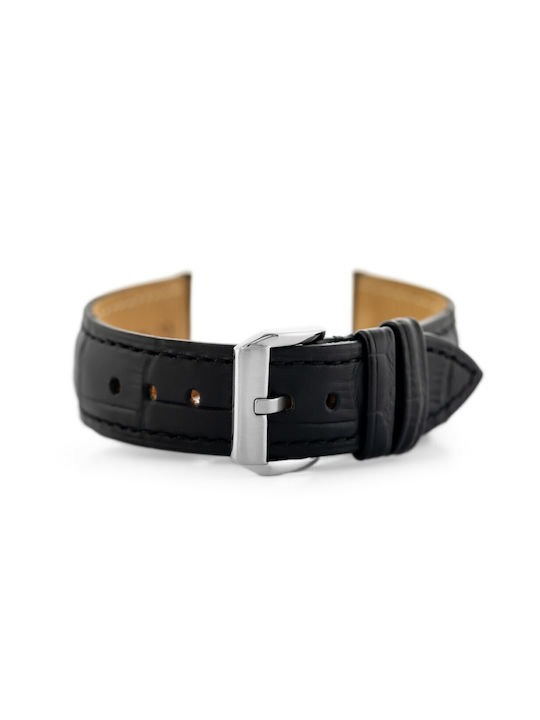 Pacific Leather Strap Black 22mm