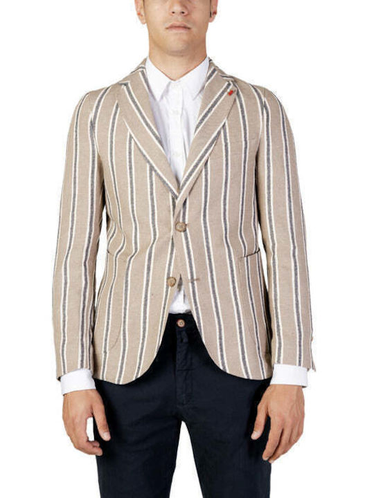 Mulish Men's Summer Suit Jacket Beige