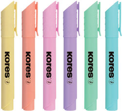 Kores Tm36060 Marker 6 Stck E Meiel Hellblau Hellgrn Hellorange Hellrosa Violett Gelb Tm36060
