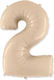 Balloon Shape Number 2 Ivory Satin Cream 90 cm ...