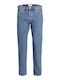 Herren Jeanshose Elastisches mit Entspannter Gerader Anwendung Blau