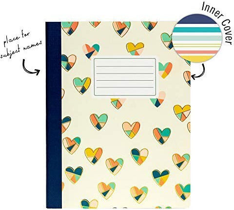 Pukka Pad 19x24 70 sheets Heart Composition Notebook 9096ht-cd Pukka Pad